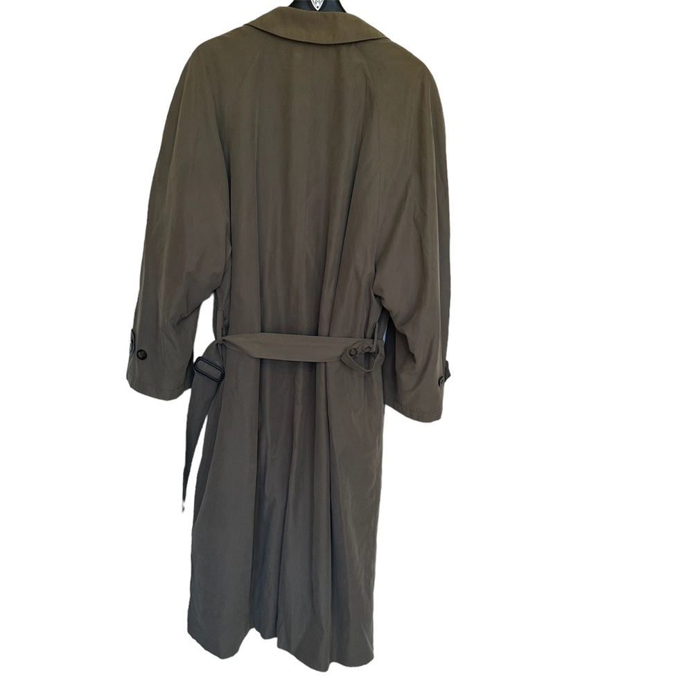Vintage Newport Harbor Army Green Dual Layer Trench Coat - Picture 2 of 11